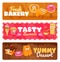 Cartoon sweets, bakery and desserts characters