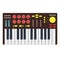 Cartoon Synth or Music Keyboard. Vector