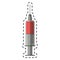 Cartoon syringe medical health icon