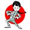 Cartoon taichi or martial art