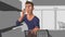 Cartoon talking on phone 3d animation. Motion graphics of cartoon phone call talking. Animation of a man talking on the phone.