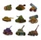 Cartoon Tank/Cannon Weapon set icon