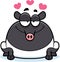 Cartoon Tapir in Love