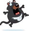 Cartoon Tasmanian Devil Jumping