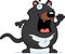 Cartoon Tasmanian Devil Waving