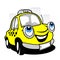 Cartoon taxi car