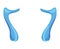 Cartoon tear drops icon. Sorrow cry streams, tear blob. Crying fluid, falling blue water drops. Isolated vector for