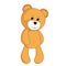 Cartoon teddy bear toy stands and cute smiles vector image for children