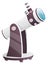 Cartoon telescope. Space science. Astronomy study tool