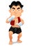 Cartoon Thai Boxing