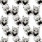 Cartoon theater masks seamless pattern