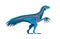 Cartoon Therizinosaurus dinosaur funny character