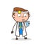 Cartoon Thirsty Doctor Vector Illustration