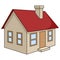 Cartoon Three Dimensional House Icon