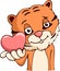 Cartoon tiger love