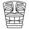 Cartoon Tiki Idol Isolated On White Background