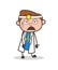 Cartoon Tired Doctor Face Expression Vector Illustration