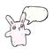 cartoon tired pink rabbit