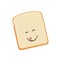Cartoon toast bread icon. Bread toast smiling.