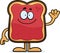 Cartoon Toast With Jam Waving