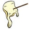 A Cartoon Toasted Melting Marshmallow on a Stick Vector Illustration