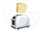 Cartoon toaster with a toast