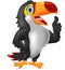 Cartoon toucan gives thumb up