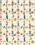 Cartoon travel people seamless pattern