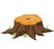 Cartoon tree stump