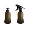 Cartoon trendy design hair styling equipment tool set. Brown figure bottle with spray for hair moistening. Vector barber shop illu