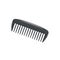 Cartoon trendy plastic black hair comb icon isolated on white background. Professional salon accessories