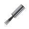 Cartoon trendy plastic double side black hair comb with special long teeth.