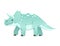 Cartoon Triceratops Illustration