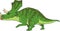 Cartoon triceratops semi natural drawing for children