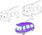 Cartoon trolleybus. Vector illustration. Coloring and dot to dot