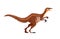 Cartoon Troodon dinosaur, reptile character