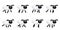 Cartoon trotting sheep animation sprite sheet isolated on white background