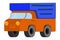 Cartoon truck icon. Lorry van. Plastic toy car