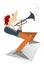 Cartoon trumpeter illustration isolated