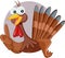 Cartoon Turkey Holding Thumbs Up Doing Ok Sign