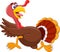 Cartoon turkey running