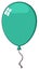 Cartoon Turquoise Balloon