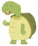 Cartoon turtle animal character