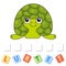 Cartoon turtle crossword for funny kids