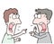 Cartoon two people arguing