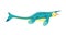 Cartoon Tylosaurus dinosaur comical character