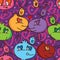 Cartoon ugly love cute seamless pattern