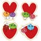 Cartoon ugly love sticker set