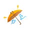 Cartoon umbrella character charming vector parasol