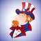 Cartoon Uncle Sam Vector